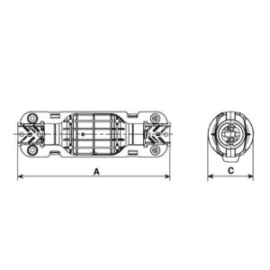 CAJA CONEXIÓN IP68 5650/3 PAGURI 2 SALIDAS 3 POLOS