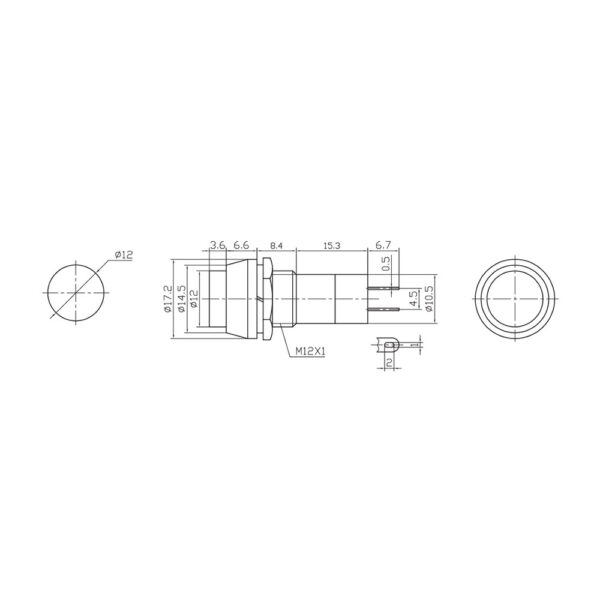 RECAMBIO INTERRUPTOR UNIPOLAR BASE REDONDA 1A 250V COLORES SURTIDOS