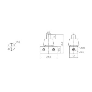RECAMBIO INTERRUPTOR UNIPOLAR PULSADOR 2A 250V BLANCO