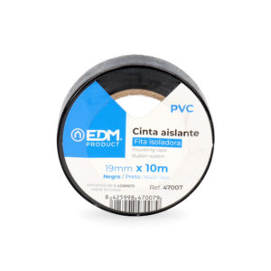 CINTA AISLANTE 10m x 19mm NEGRA CALIDAD "SUPRA"