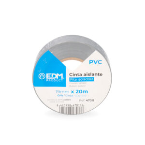 CINTA AISLANTE 20m x 19mm GRIS CALIDAD "SUPRA"