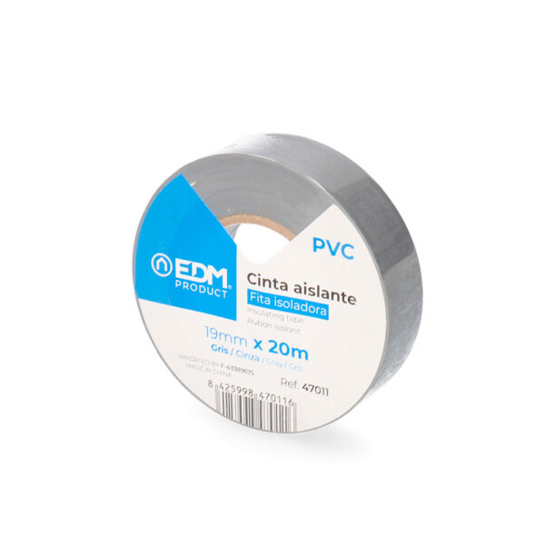 CINTA AISLANTE 20m x 19mm GRIS CALIDAD "SUPRA" - Imagen 2
