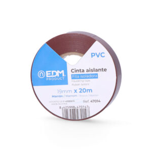 CINTA AISLANTE 20m x 19mm MARRON  CALIDAD "SUPRA"
