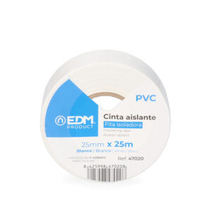 CINTA AISLANTE 25m x 25mm BLANCA EDM CALIDAD "SUPRA"