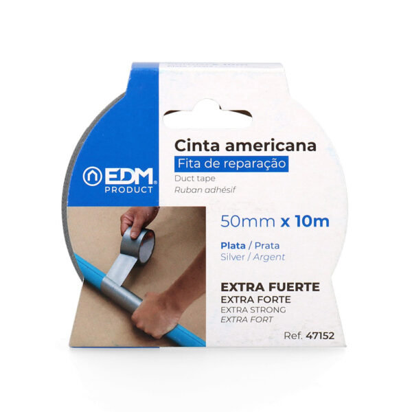 CINTA MULTIUSO AMERICANA 10m x 50mm PLATA