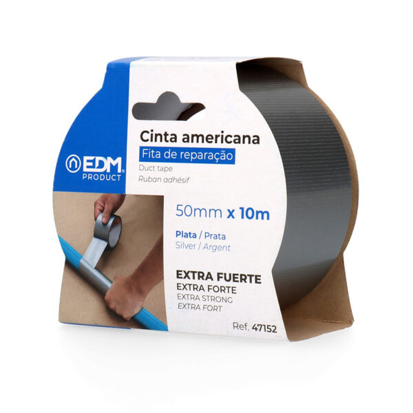 CINTA MULTIUSO AMERICANA 10m x 50mm PLATA - Imagen 2
