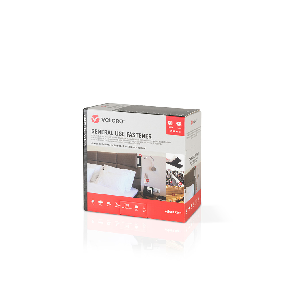 CINTA DE GANCHO Y BUCLE ADHESIVA, BLANCA, 20mm x 5m - Imagen 2