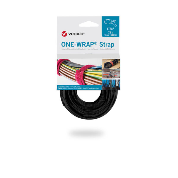 VELCRO® BRIDA ONE-WRAP® STRAP, NEGRA, 25 UNIDADES, 13X200MM - Imagen 3