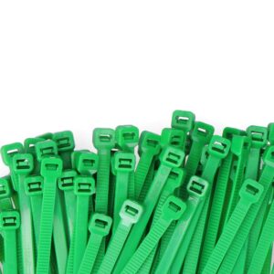 BRIDAS VERDES 203x4,6mm (BOLSA 100 unid.) NYLON ALTA CALIDAD