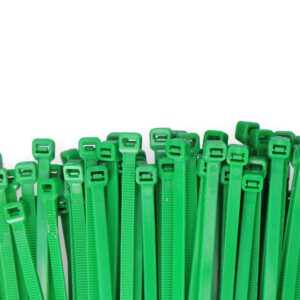 BRIDAS VERDES 385x4,8mm (BOLSA 100 unid.) NYLON ALTA CALIDAD