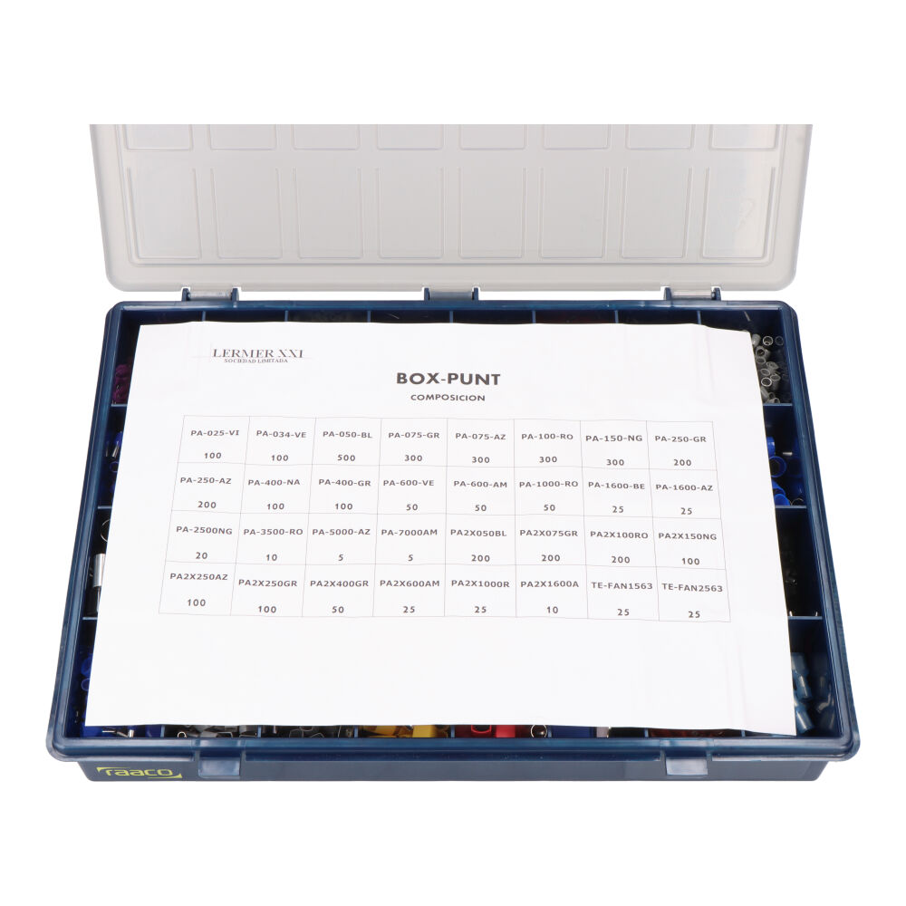 CAJA DE PLÁSTICO CON SURTIDO DE PUNTERAS AISLADAS 3.800 unid. - Imagen 2