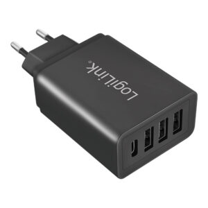 CARGADOR RÁPIDO 27W x 4 USB (SOLO ENCHUFE PARED) LOGILINK