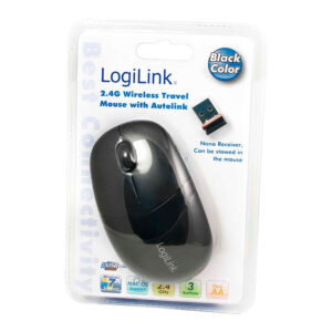 RATÓN WIRELESS 2.4 GHZ, 3 BOTONES, NEGRO LOGILINK