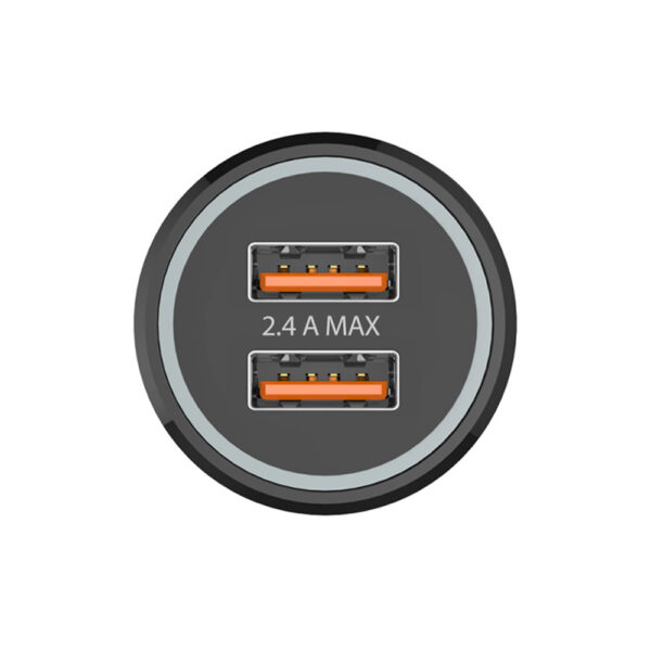 CARGADOR DOBLE MECHERO COCHE NEGRO 2,4A -12W TECH ONE TECH