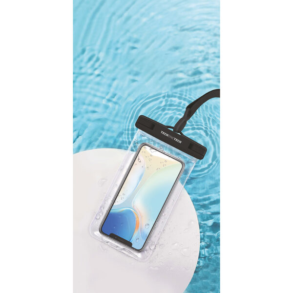 FUNDA IMPERMEABLE COLGANTE PARA AGUA PVC IPX8 NEGRA - Imagen 2