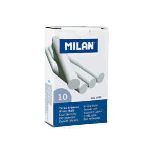 BLISTER CON 2 CAJAS DE 10 TIZAS BLANCAS MILAN