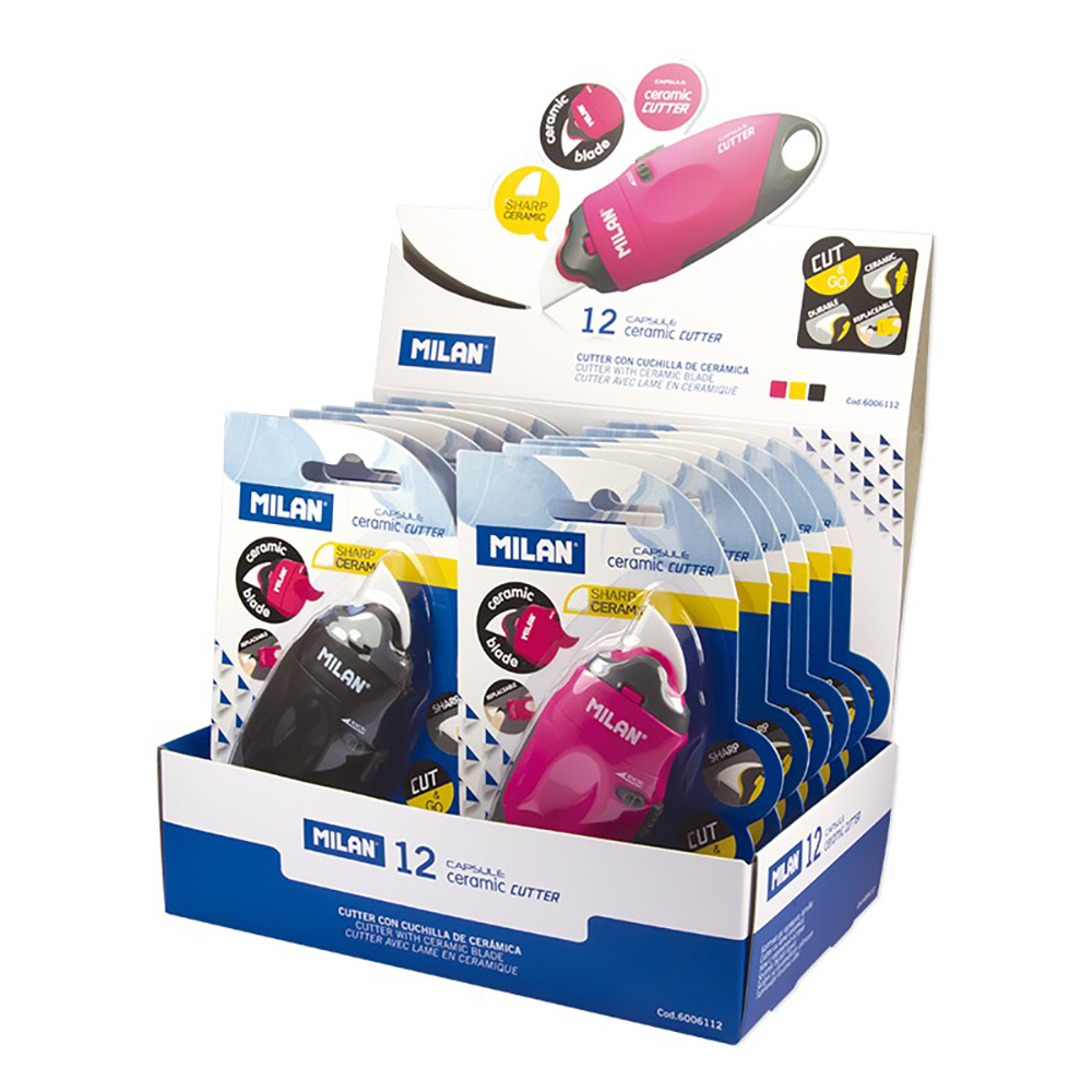 CÚTER DE HOJA CERAMICA MILAN COLORES/MODELOS SURTIDOS