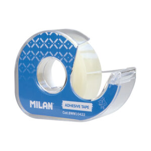 BLISTER CINTA ADHESIVA TRANSPARENTE 19mm x 33m CON DISPENSADOR MILAN