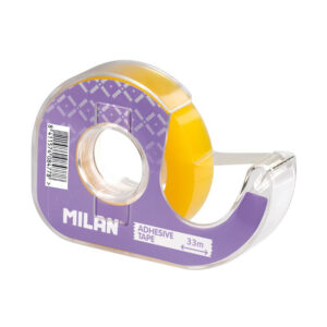 BLÍSTER CINTA ADHESIVA TRANSPARENTE 12mm x 33m CON DISPENSADOR MILAN