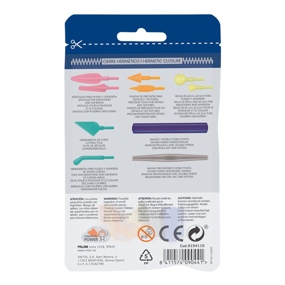 HERRAMIENTAS DE MODELADO (2 MANGOS + 8 PUNTAS) MILAN