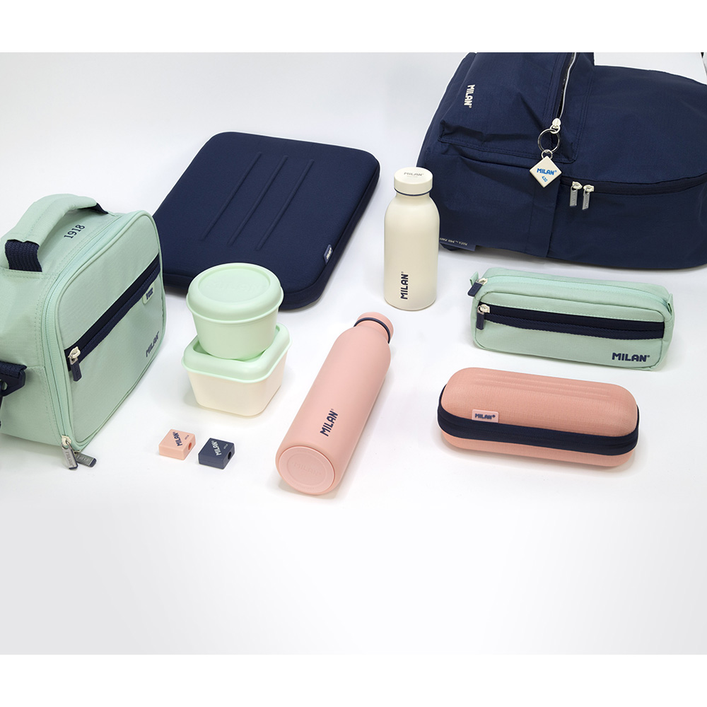 BOLSA ISOTÉRMICA PORTA ALIMENTOS GRAN CAPACIDAD (5 L) SERIE 1918, AZUL MARINO MILAN - Imagen 4