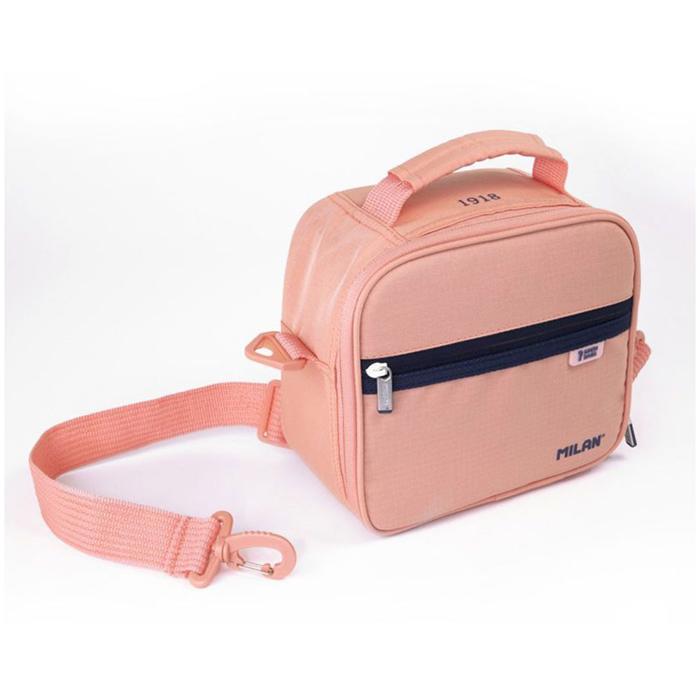 BOLSA ISOTÉRMICA PORTA ALIMENTOS CON 3 RECIPIENTES (3,5 L) SERIE 1918, ROSA MILAN