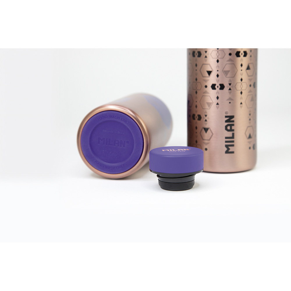 BOTELLA ISOTÉRMICA DE ACERO INOXIDABLE 354ml SERIE COPPER, LILA MILAN - Imagen 3