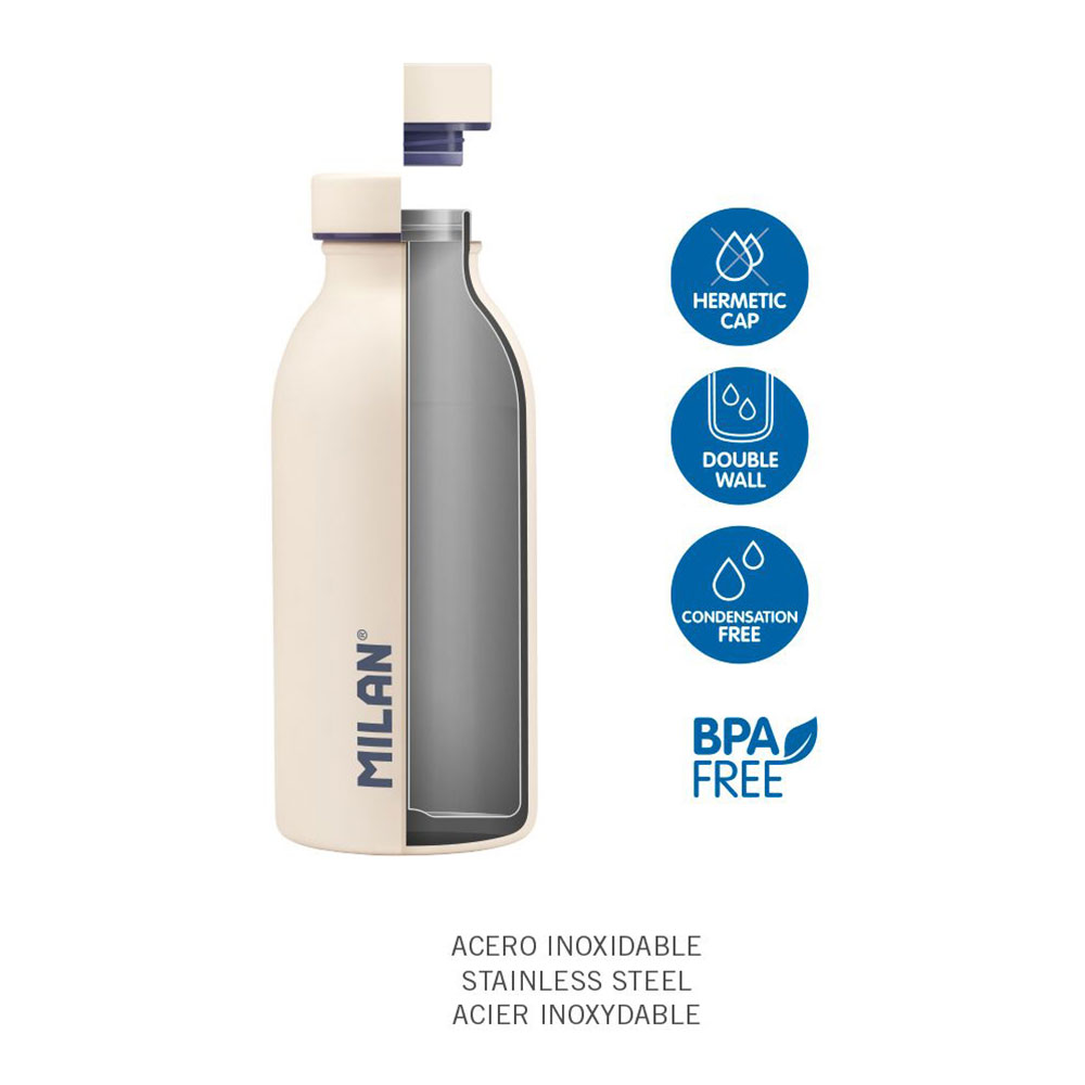 BOTELLA ISOTÉRMICA DE ACERO INOXIDABLE 0,59l SERIE ACID ROSA - Imagen 2