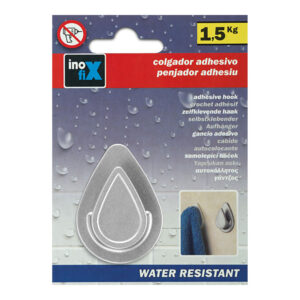 COLGADOR RESISTENTE AL AGUA MODELO GOTA CROMO 2193-7-000(BLISTER) INOFIX