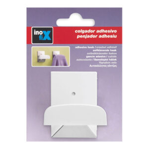 COLGADOR ADHESIVO METAL-PLASTIC GRANDE 2044-2-000 (BLISTER) INOFIX