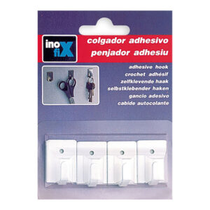 COLGADOR ADHESIVO BLANCO 2019-2-001 (BLISTER 4 unid.) INOFIX