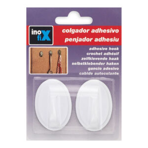 COLGADOR ADHESIVO REDONDO BLANCO 2063-3-000 (BLISTER 2 unid.) INOFIX