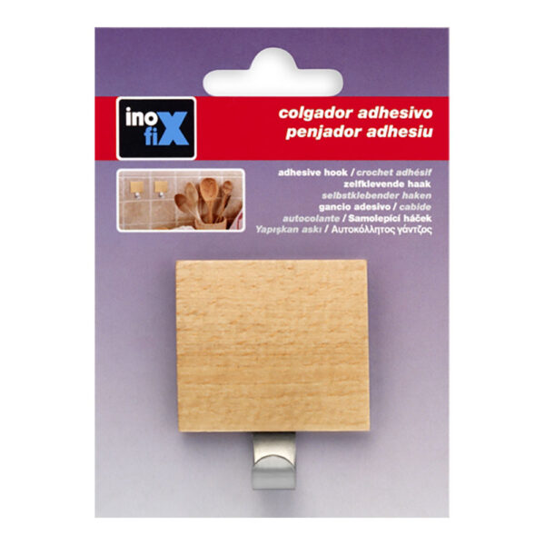 COLGADOR ADHESIVO HAYA 2320-8-000 (BLISTER) INOFIX