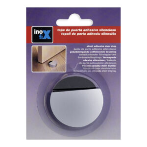 TOPE ADHESIVO SILENCIOSO CROMO MATE (BLISTER) INOFIX
