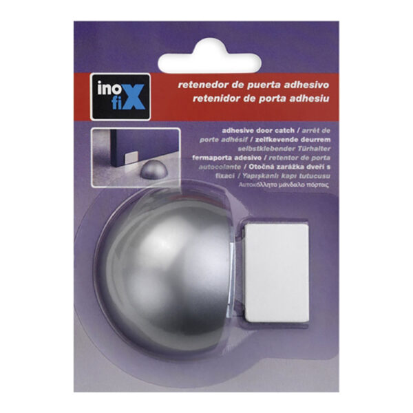 RETENEDOR ADHESIVO MAGNETICO CROMO MATE (BLISTER) INOFIX