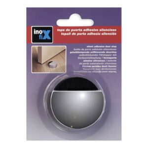 TOPE ADHESIVO SILENCIOSO CROMADO (BLISTER) INOFIX