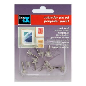 COLGADOR PARA CUADROS SIMPLE. TRANSPARENTE 3000-0 (BLISTER 10 unid.) INOFIX