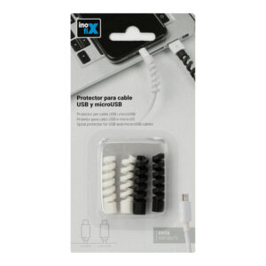 PROTECTOR PARA CABLE USB Y MICROUSB BLANCO-NEGRO INOFIX COLORES / MODELOS SURTIDOS