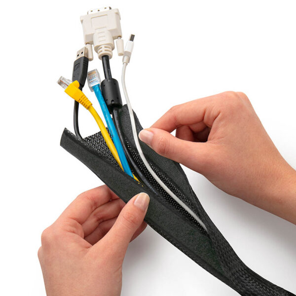 MALLA AGRUPADORA DE CABLES 1,5m NEGRO INOFIX - Imagen 3