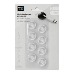 MINI CLIP ADHESIVO PARA CABLES TRANSPARENTE INOFIX