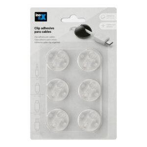 CLIP ADHESIVO PARA CABLES TRANSPARENTE INOFIX
