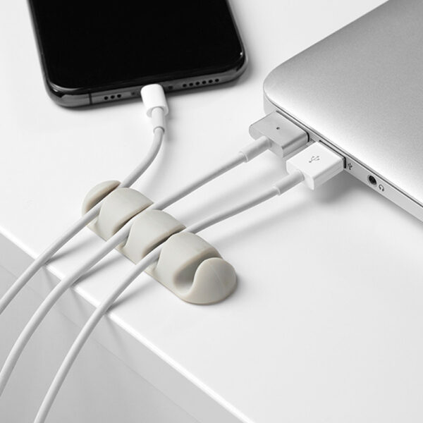 CLIP ADHESIVO MÚLTIPLE PARA CABLES BLANCO INOFIX - Imagen 2