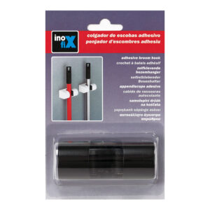 COLGADOR ESCOBAS CARENADO NEGRO MATE 2056-3 INOFIX