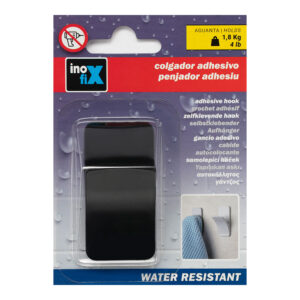 COLGADOR RESISTENTE AL AGUA "RAMA" NEGRO MATE 2191-3 INOFIX