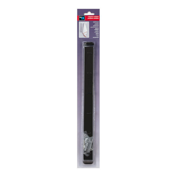 COLGADOR COCINA 6 GANCHOS NEGRO MATE 3086-3 INOFIX