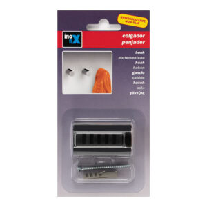 COLGADOR CILÍNDRICO NEGRO MATE 3087-3 INOFIX