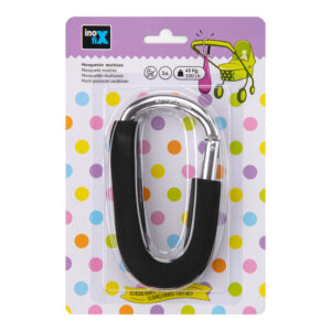 MOSQUETÓN PARA COCHECITO BEBÉ NEGRO 5503-3 INOFIX