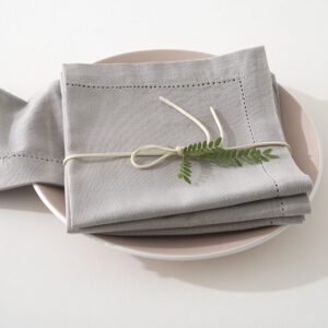 PACK 4 SERVILLETAS DE ALGODÓN COLOR TOPO 40x40cm