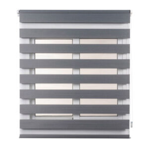 ESTOR ENROLLABLE CLIP&FIX NOCHE&DIA PLATA 120x180cm CINTACOR - STORPLANET