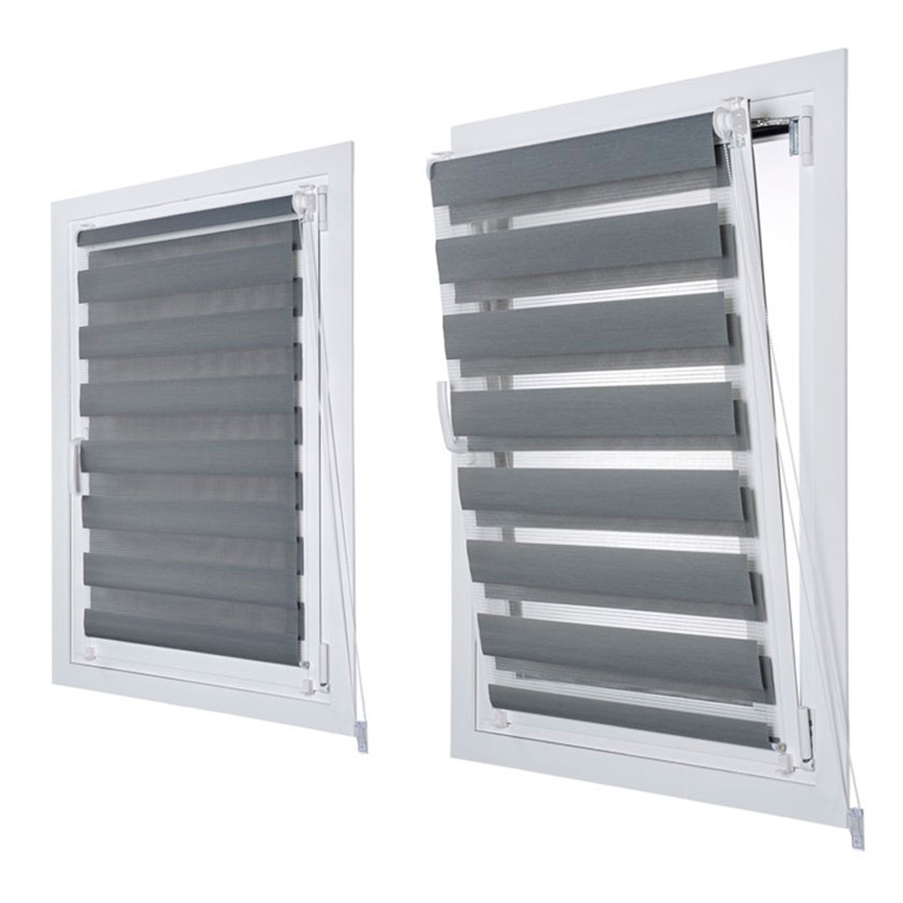 ESTOR ENROLLABLE CLIP&FIX NOCHE&DIA PLATA 150x180cm CINTACOR - STORPLANET - Imagen 2